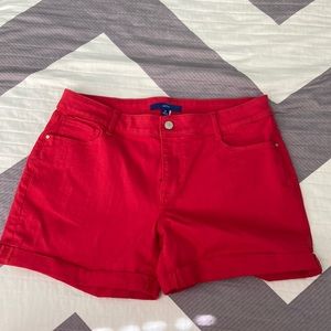 apt. 9 red denim shorts